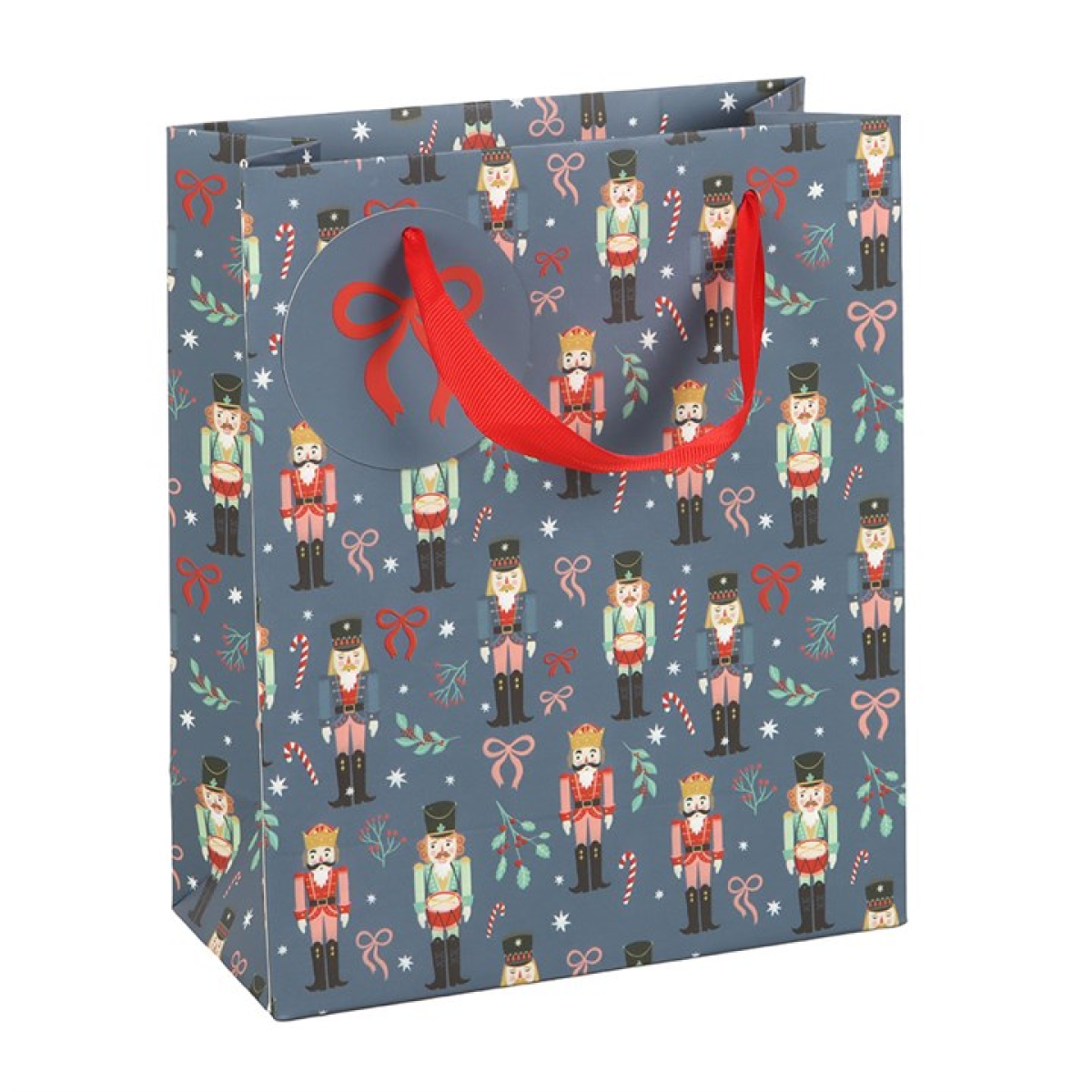 23cm Blue Nutcracker Print Gift Bag N/A