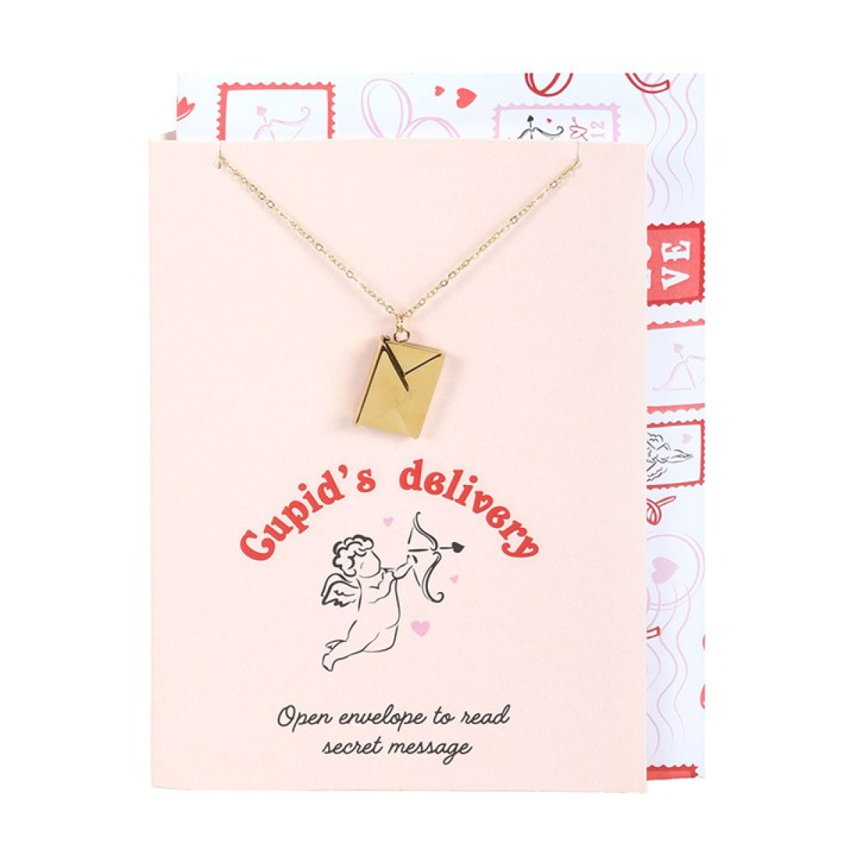 Love Letter Locket Necklace on Greeting Card N/A