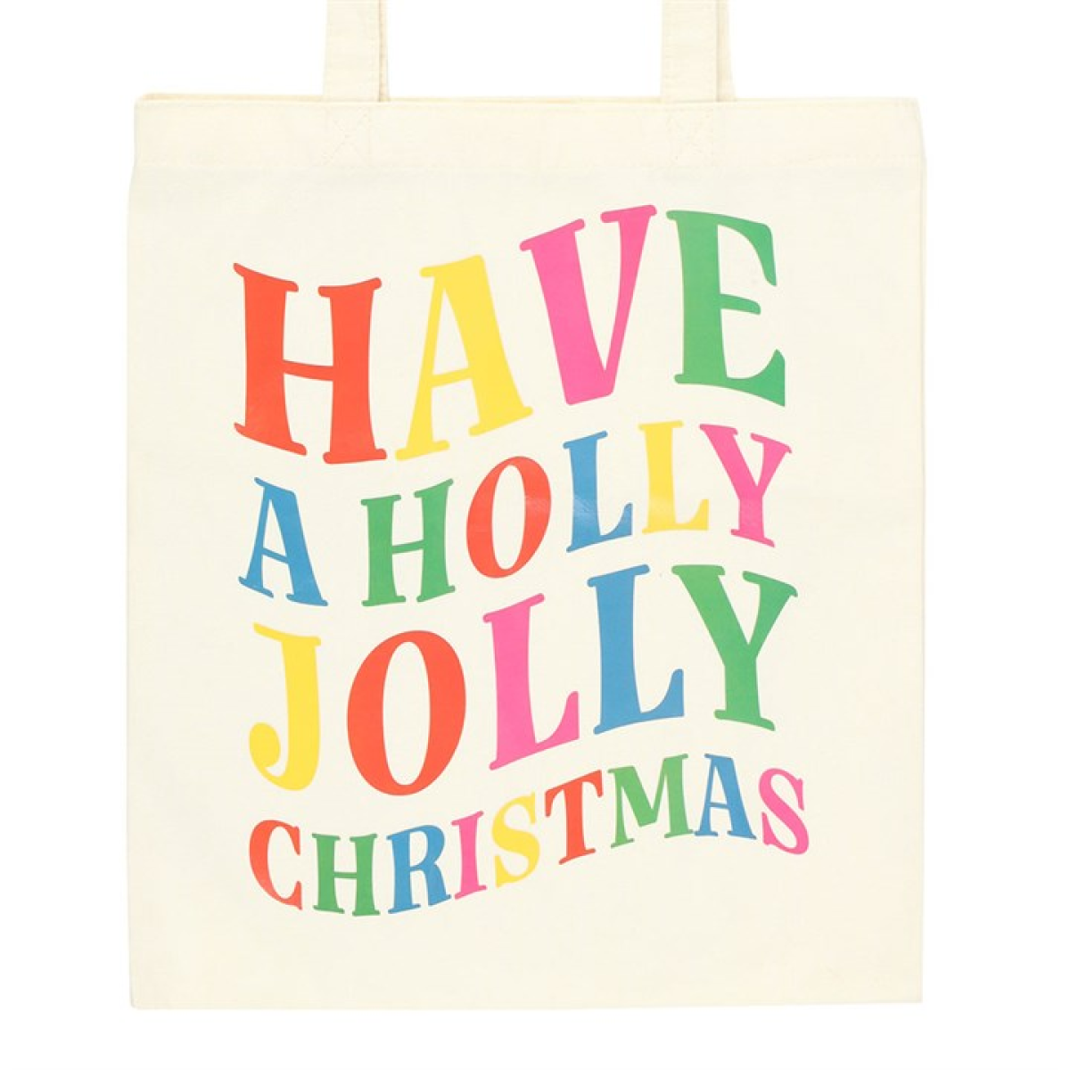 Holly Jolly Christmas Polyester Tote Bag N/A