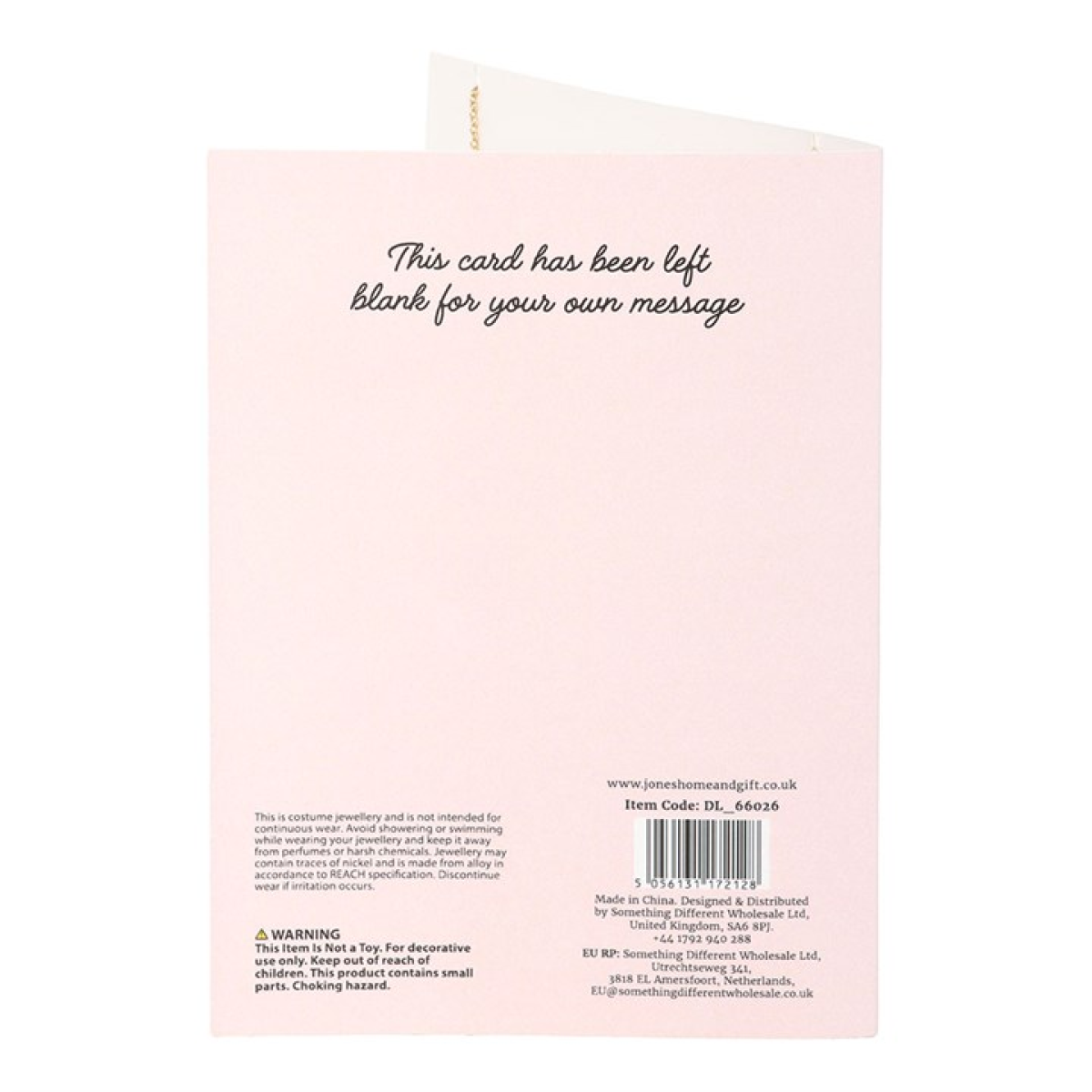 Love Letter Locket Necklace on Greeting Card N/A