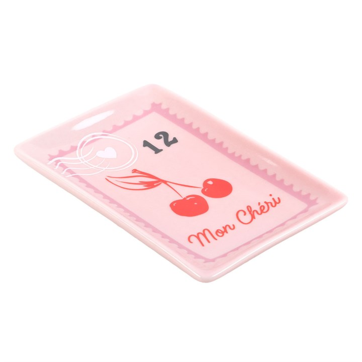 Cherry Postage Stamp Trinket Dish N/A