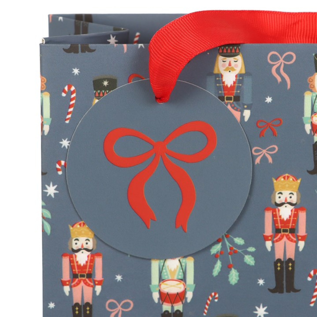 23cm Blue Nutcracker Print Gift Bag N/A