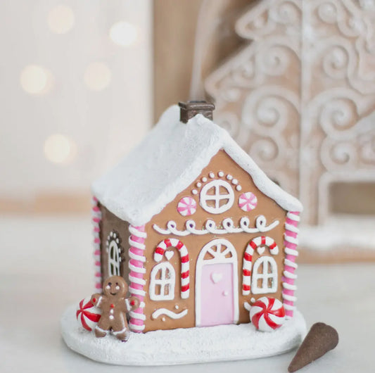 Gingerbread house cone incense burner