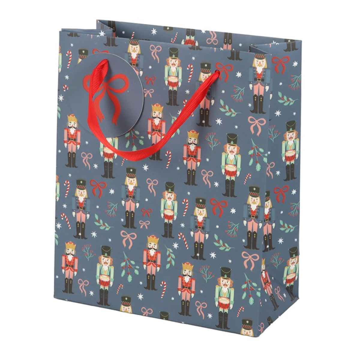 23cm Blue Nutcracker Print Gift Bag N/A
