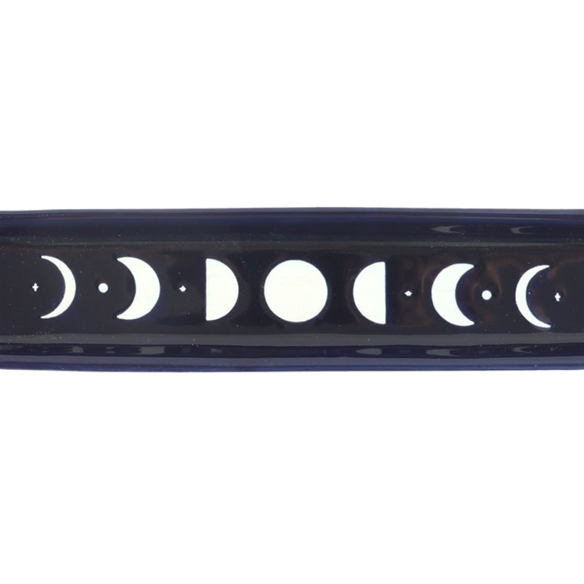 Blue Moon Phase Ceramic Incense Ash Catcher N/A