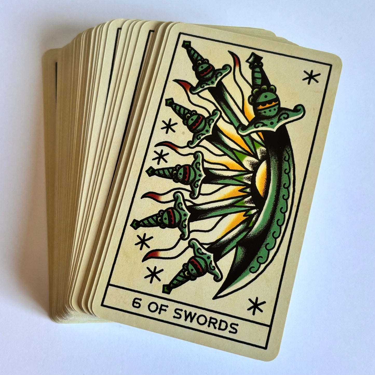 Traditional tattoo style tarot card deck