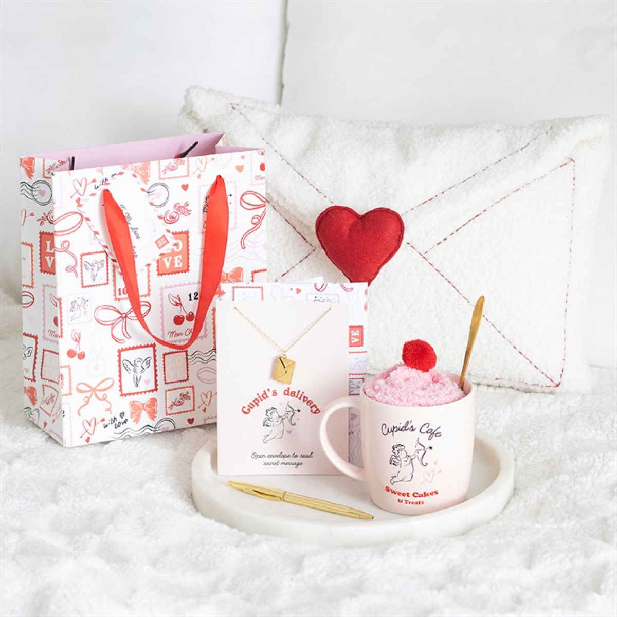 Cupid's Café Mug, Spoon and Socks Set N/A