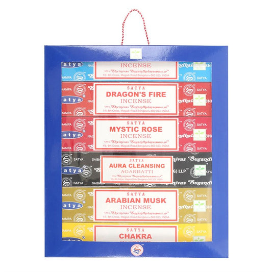6 Packs of Assorted Fragrance Incense Sticks by Satya top blue white