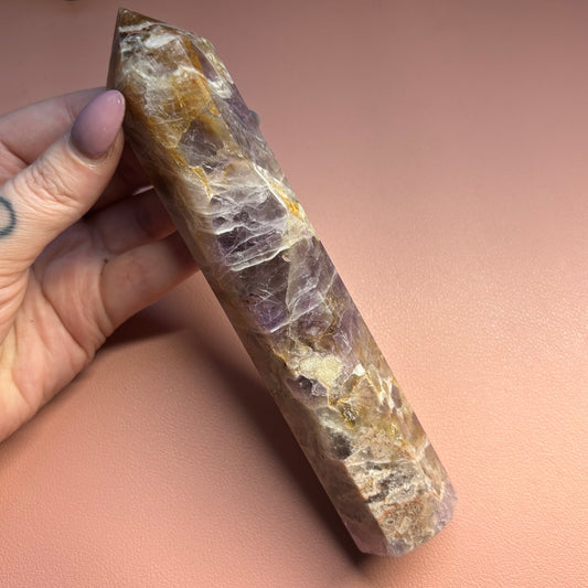 Amethyst crazy lace agate tower