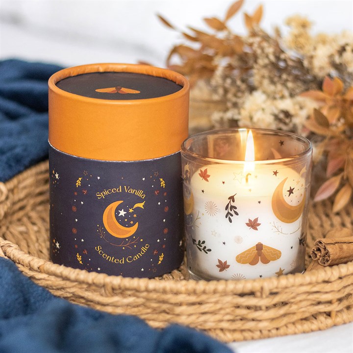 Autumn Magic Spiced Vanilla Candle Front black orange