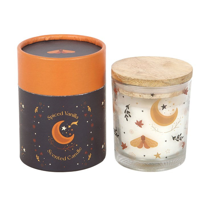 Autumn Magic Spiced Vanilla Candle front black orange