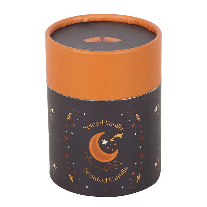 Autumn Magic Spiced Vanilla Candle front black orange