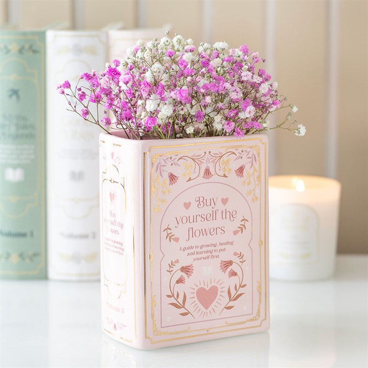 Pink Book Shaped Vase N/A