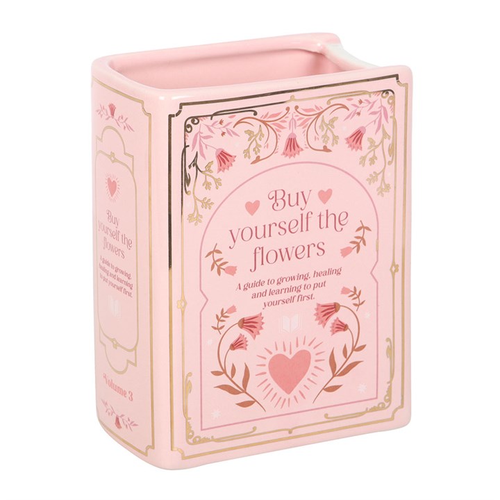 Pink Book Shaped Vase N/A