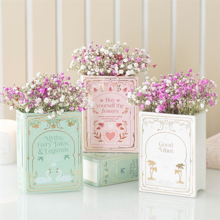 Pink Book Shaped Vase N/A