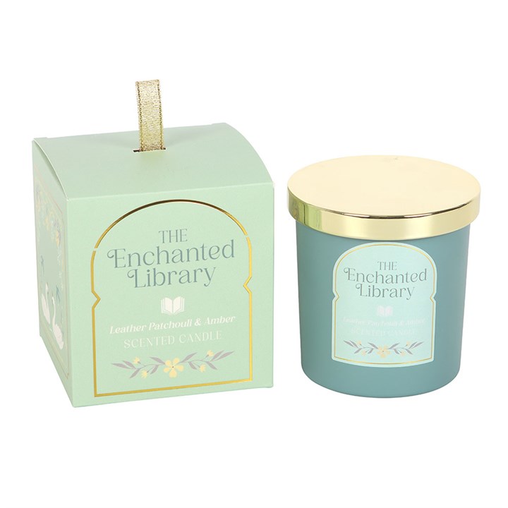 The Enchanted Library Leather, Patchouli & Amber Candle N/A