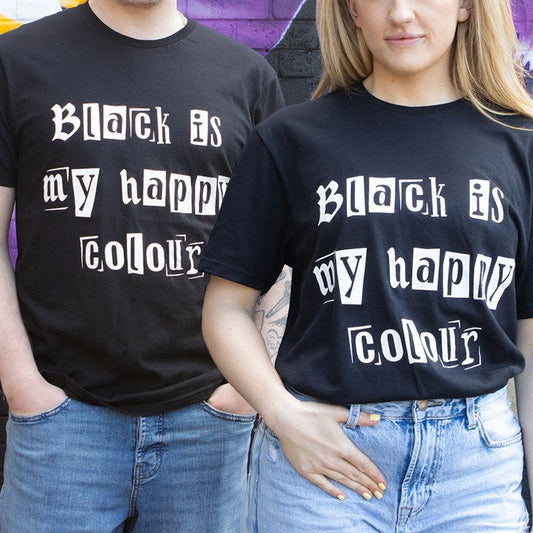 Black is My Happy Colour Unisex T-shirt Size S N/A