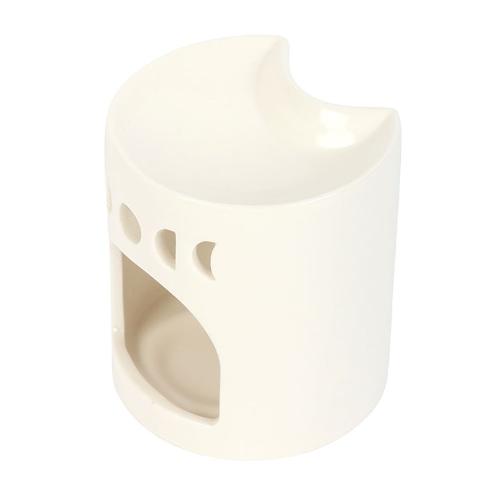 White Crescent Moon Oil Burner N/A