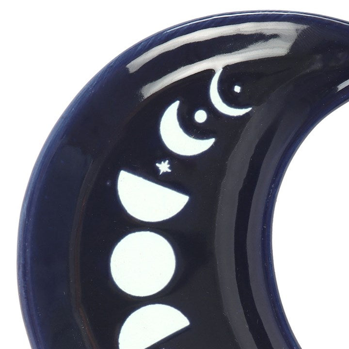 Blue Moon Phase Crescent Moon Trinket Dish N/A