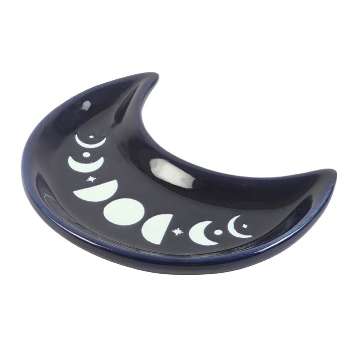 Blue Moon Phase Crescent Moon Trinket Dish N/A