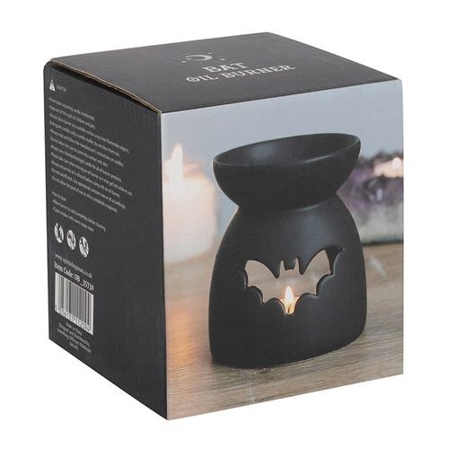 Black Bat Cut Out Oil Burner Packaged Black Grey