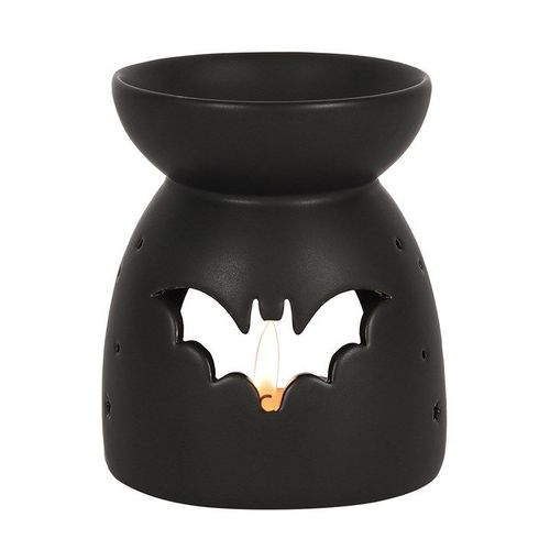 Black Bat Cut Out Oil Burner Front Black grey