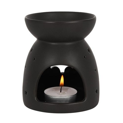 Black Bat Cut Out Oil Burner Back Black Grey