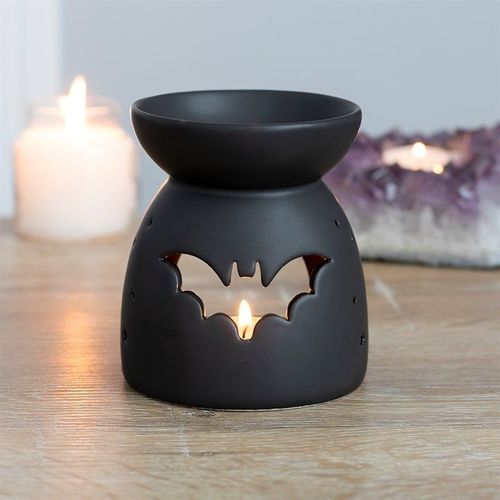 Black Bat Cut Out Oil Burner front black grey