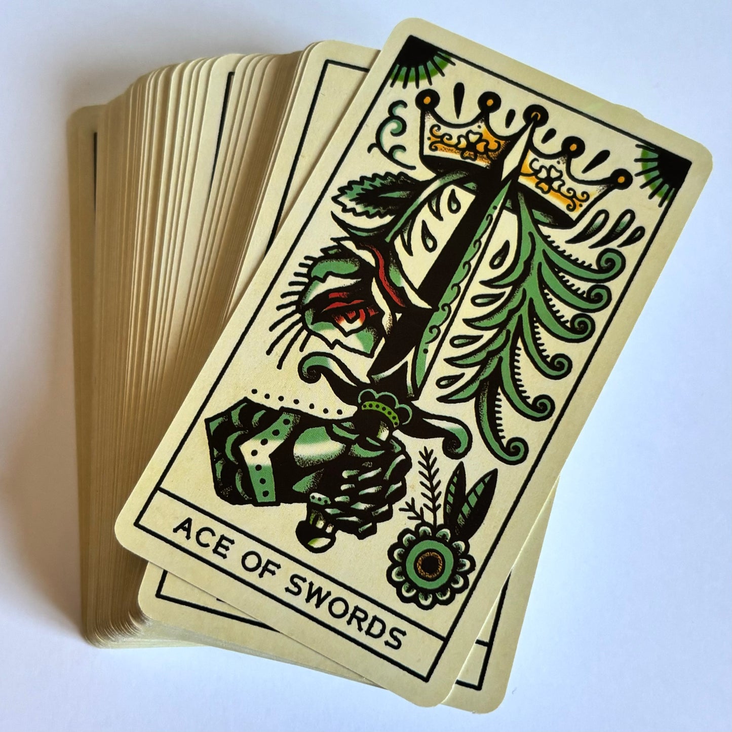 Traditional tattoo style tarot card deck