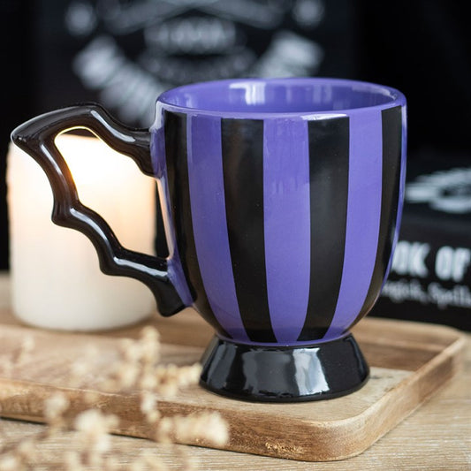 Purple Striped Bat Wing Teacup N/A