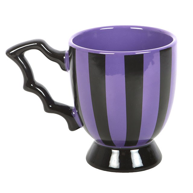 Purple Striped Bat Wing Teacup N/A