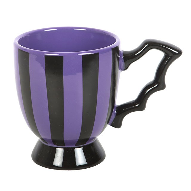 Purple Striped Bat Wing Teacup N/A