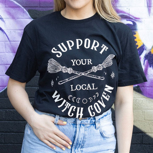 Support Your Local Witch Coven Unisex T-shirt Size XXL N/A