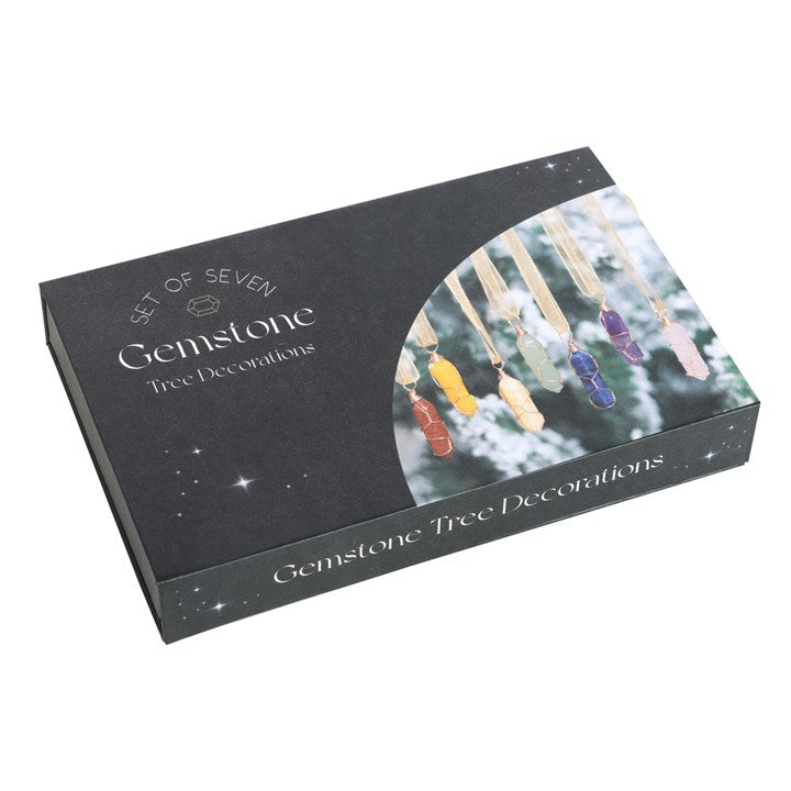 Set of 7 Hanging Crystal Tree Decorations N/A