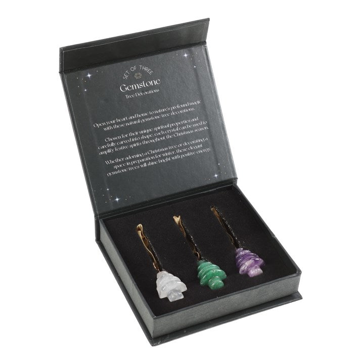 Set of 3 Crystal Christmas Tree Decorations N/A