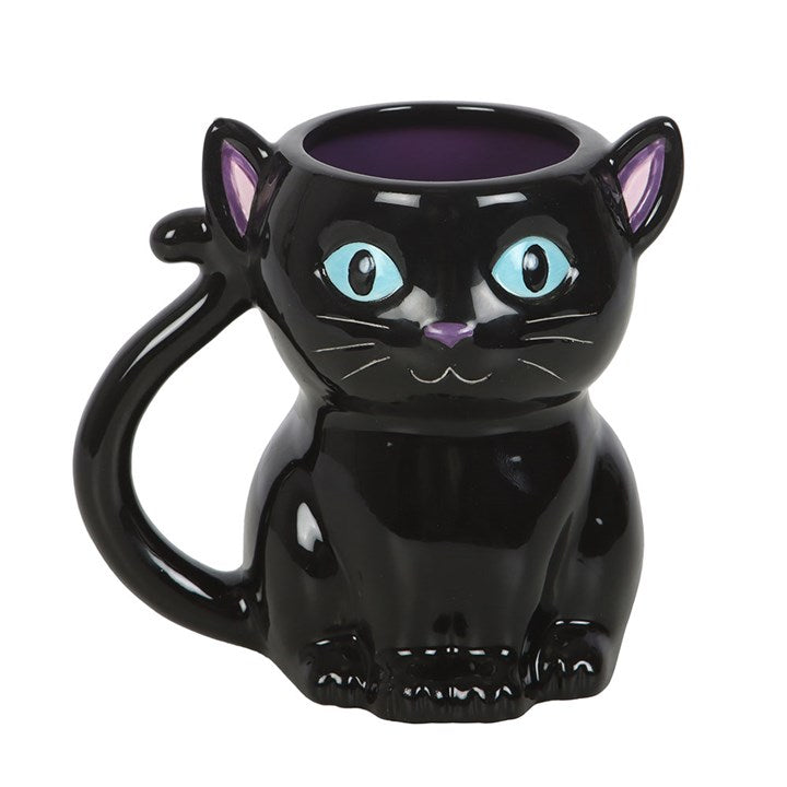Cute and Creepy Black Cat Mug N/A