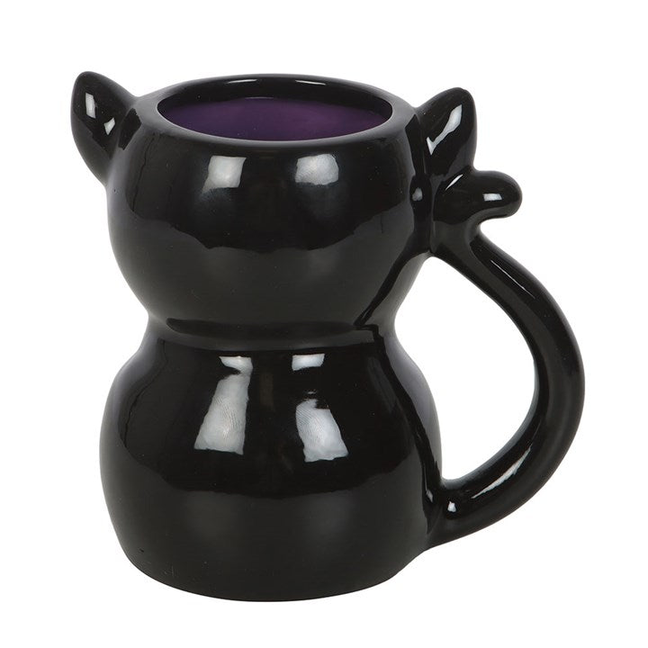 Cute and Creepy Black Cat Mug N/A