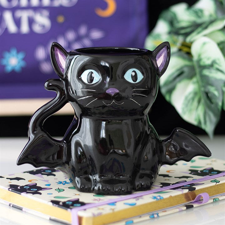 Cute and Creepy Bat Cat Mug N/A