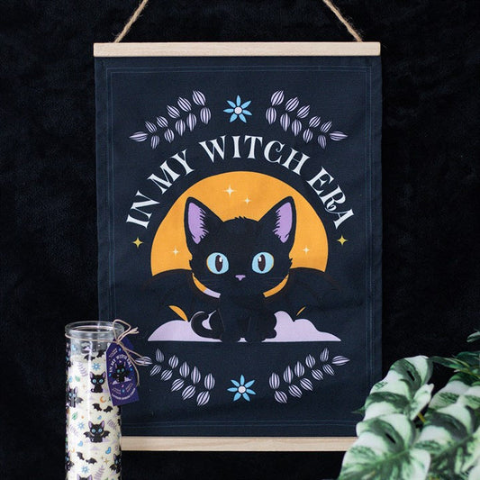 In My Witch Era Bat Cat Fabric Wall Hanging N/A