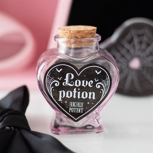 Love Potion Decorative Glass Heart Potion Bottle N/A
