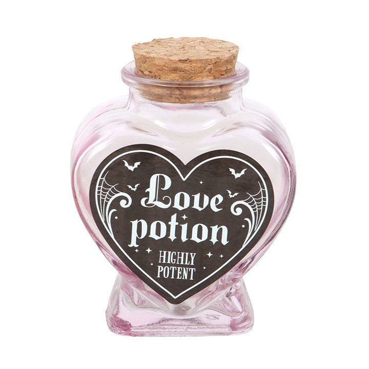 Love Potion Decorative Glass Heart Potion Bottle N/A