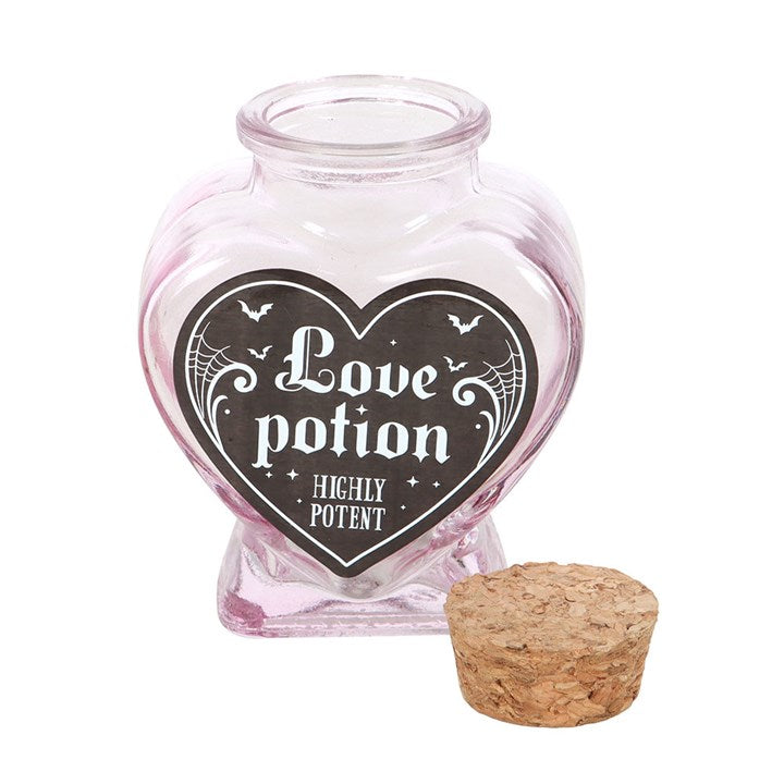Love Potion Decorative Glass Heart Potion Bottle N/A