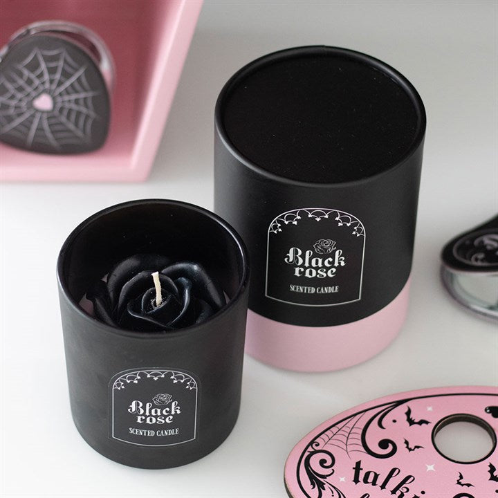 Black Rose Candle with 3D Roses N/A