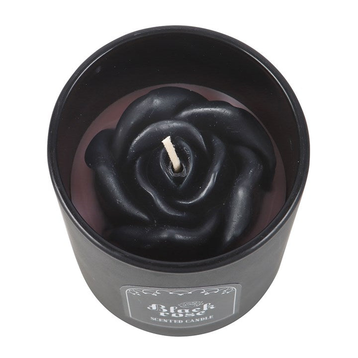 Black Rose Candle with 3D Roses N/A