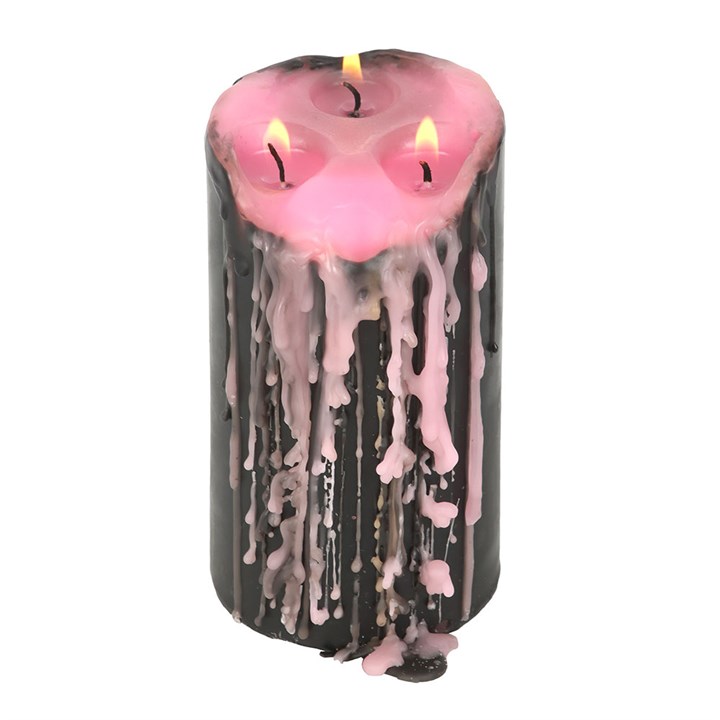 Large Pink Vampire Tears Pillar Candle N/A