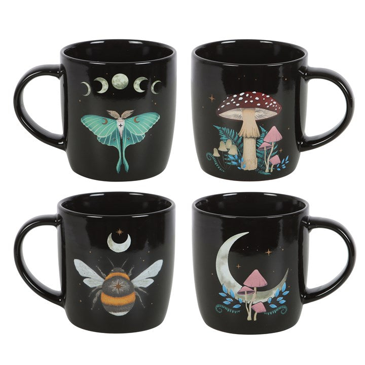 Set of 4 Dark Forest Mugs N/A