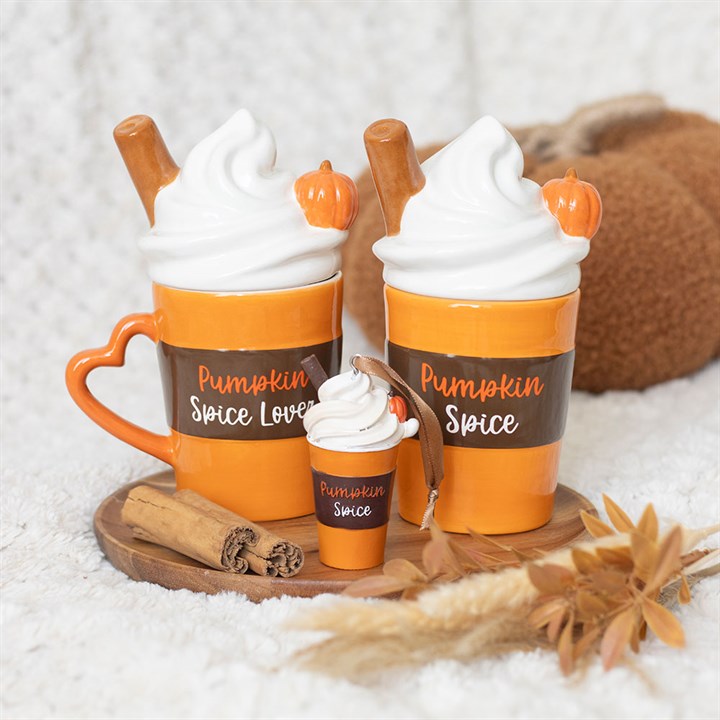 Pumpkin Spice Latte Shaped Lidded Mug N/A