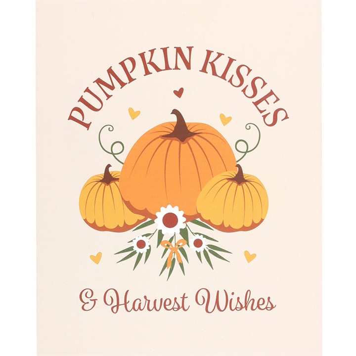 Pumpkin Kisses & Harvest Wishes Hanging Sign N/A