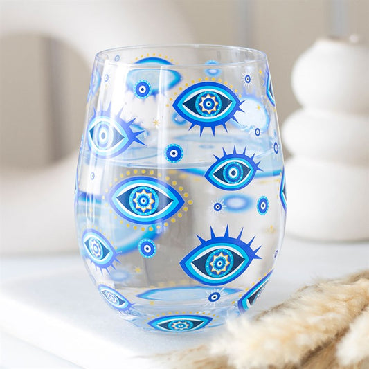 All Seeing Eye Print Stemless Glass N/A