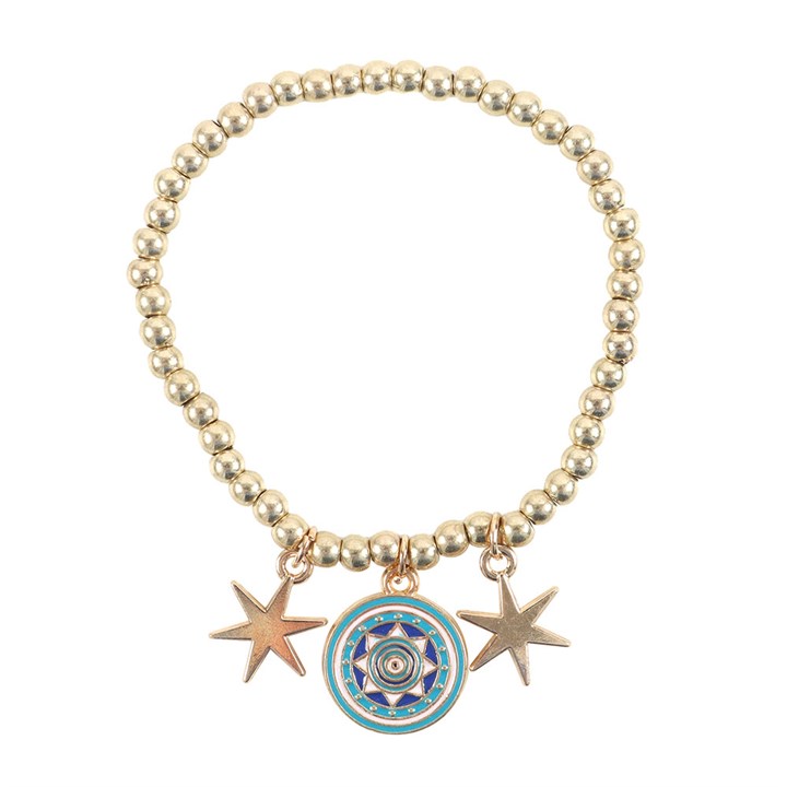 All Seeing Eye Beaded Charm Bracelet N/A